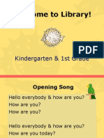 Welcome To Library!: Kindergarten & 1st Grade