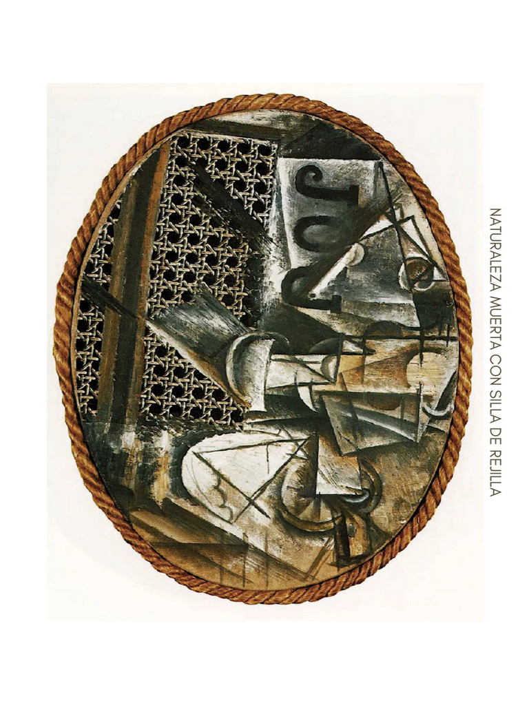 Pablo Picasso, Naturaleza Muerta Con Silla De Rejilla