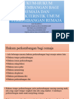 Hukum-Hukum Perkembangan Bagi Remaja Dan Karakteristik Umum Perkembangan