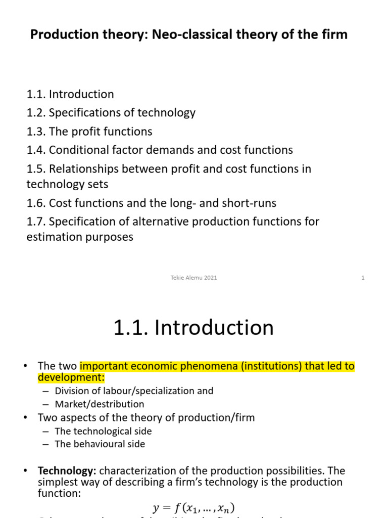 Neoclassical Production Theory Explained | PDF | Production Function ...