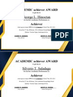 Achiever Certificate