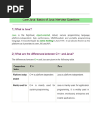 Core Java - Basics of Java Interview Questions