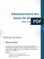 Administration Des Bases de Données