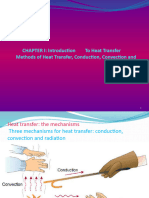 CHAPTER I: Introduction To Heat Transfer Methods of Heat Transfer, Conduction, Convection and Radiation