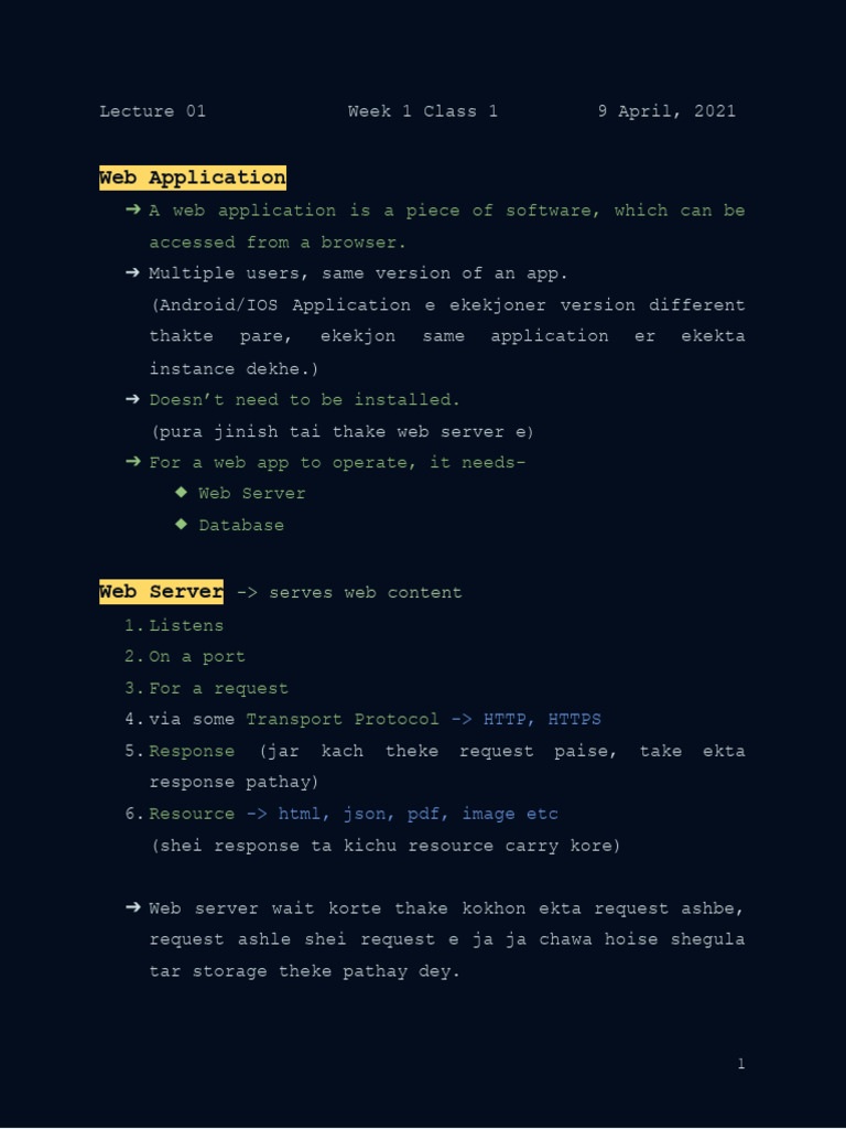 (Student Note) Server Programming Note Full | PDF