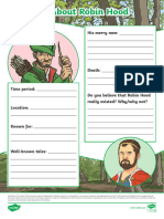 All About Robin Hood Writing Template - Ver - 2