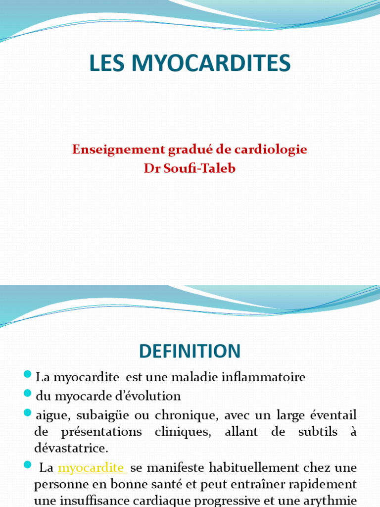 Myocardite : causes et symptômes clés | PDF | Insuffisance cardiaque ...