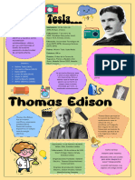 Infografía Nikola Tesla y Thomas Edison