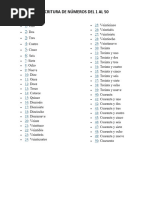 Números del 1 al 100 en letras | PDF | Deportes