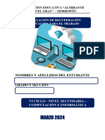 Evaluación de Recuperación 1° Grado