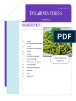 Receta de Tallarines Verdes