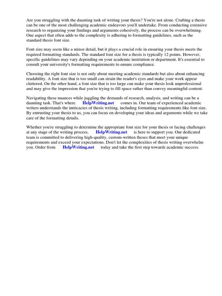 Standard Thesis Font Size | PDF | Typefaces | Thesis