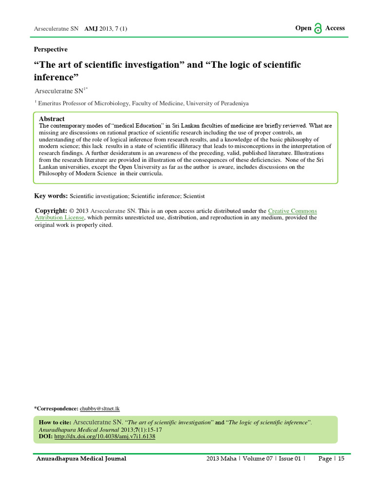 The Art of Scientific Investigation and The Logic | PDF | Science ...