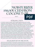 Face Moisturizer Produced From Coconut Oil