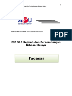 Tugasan ESP313 Sejarah Perkembangan BM Jan 2022