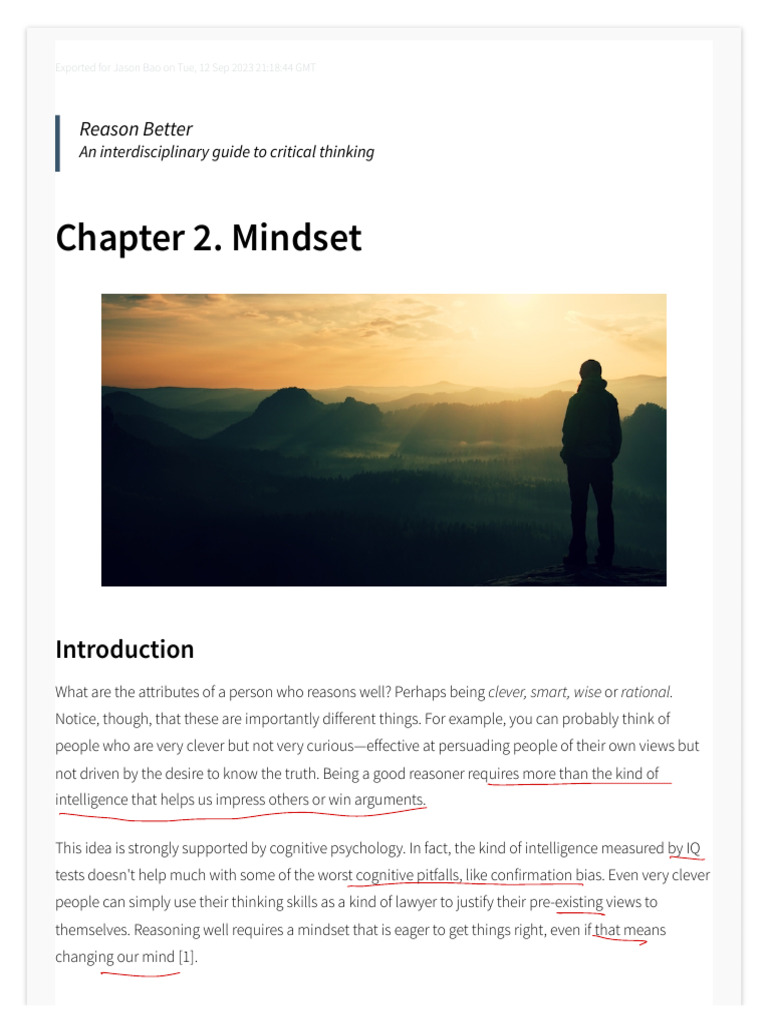 Critical Thinking Mindset Guide | PDF | Evidence | Bias
