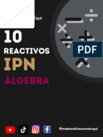 10 Reactivos de Algebra IPN 2023