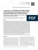 Comparison of LC-MS-MS and GC-MS Analysis of Benzodiazepine Compounds Included in The Drug Demand Reduction Analysis Program