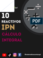 10 Reactivos de Calculo Integral IPN 2023