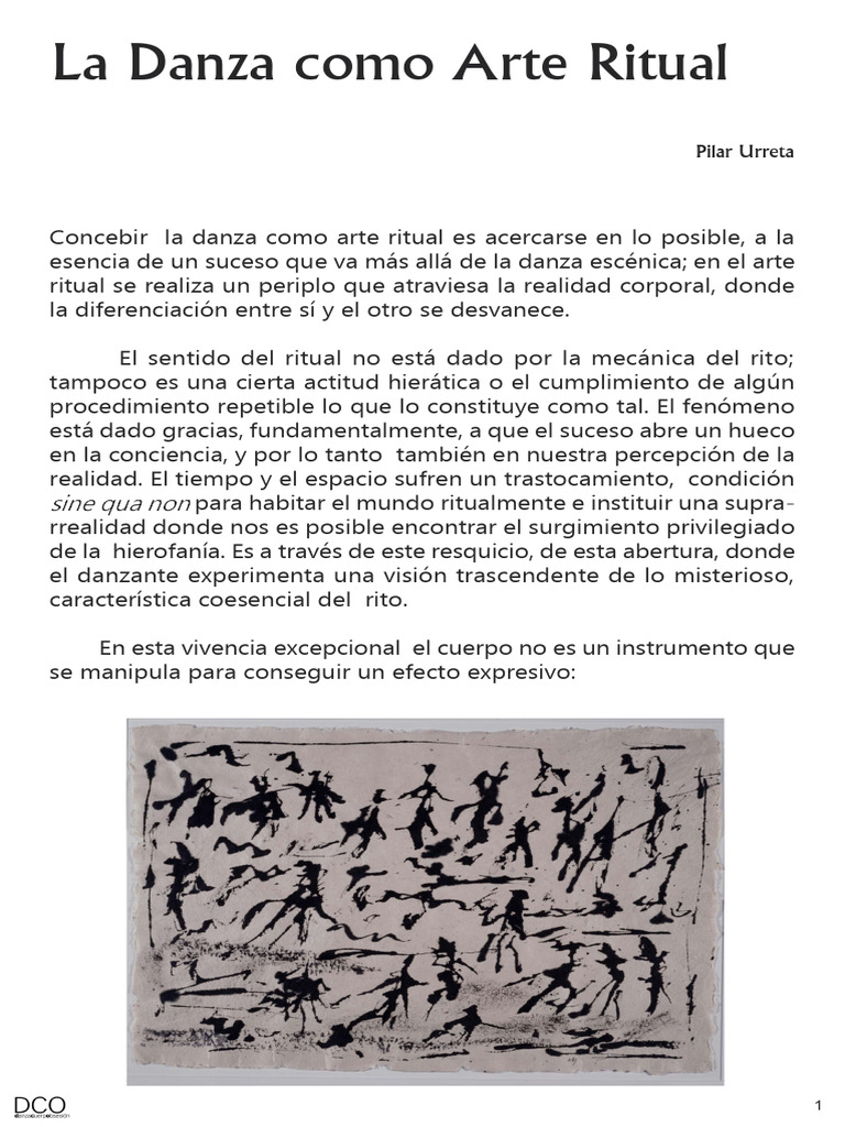 La Danza Como Arte Ritual | PDF | Bailes | Experiencia