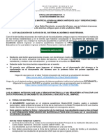 Circular Informativa 11 Proceso de Matricula Alumnos Antiguos 2024