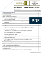 Cleaning Wound Checklist