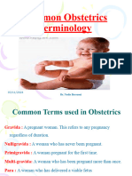 Common Obstetrics Terminology