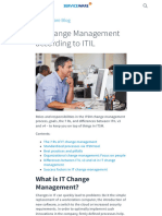 IT Change Management According To ITIL