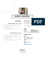 Nurul Shafira's Resume