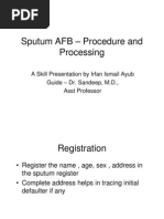 Download Sputum AFB  Procedure and Processing by api-3823785 SN7123591 doc pdf