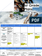 1st Grade Plans: Jan. 22-26th