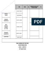 EXAM TIMETABLE TEMPLATE