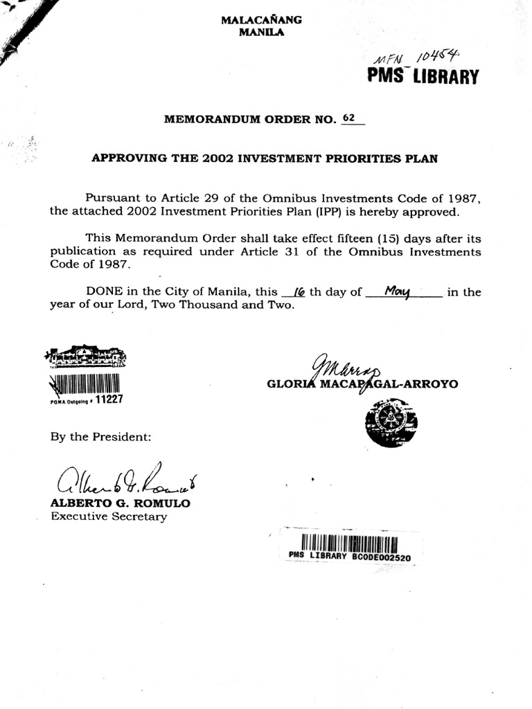 2002 Investment Priorities Plan PDF