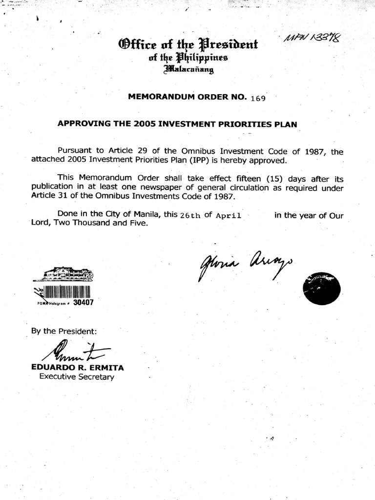 2005 Investment Priorities Plan PDF