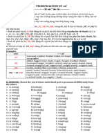 Pronunciation Of-Ed, - S, - Es