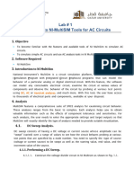 Lab 1 - Introduction To NI MultiSim Tools For AC Circuits