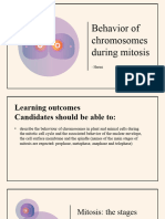 Behavior of Chromosomes During Mitosis: - Harini