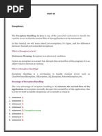 Sybsc It - Core Java - Unit III