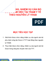 Chức Năng, Nhiệm Vụ Cán Bộ Dược Làm Việc Tại Tyt Theo Nguyên Lý Yhgđ