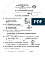 Test Questions P.e.health Grade2 Q1