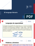 SESIÓN 11-Lenguaje de Especialidad. El Lenguaje Literario-S11