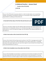 1.1.1a GCSE Lesson Retrieval Practice (Assessments) Answers - Function of The CPU (OCR)