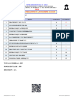 Details Des Resultats de La Premiere Session: Total General: ### Pourcentage: ### Decision: Aa