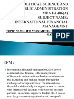 Mba Fa Iv Sem 406 (A) Ifm VS Domestic Financial Management