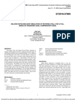 Delayed Detached Eddy Simulation of Rotating Stall For A Full Annulus Transonic Axial Compressor Stage