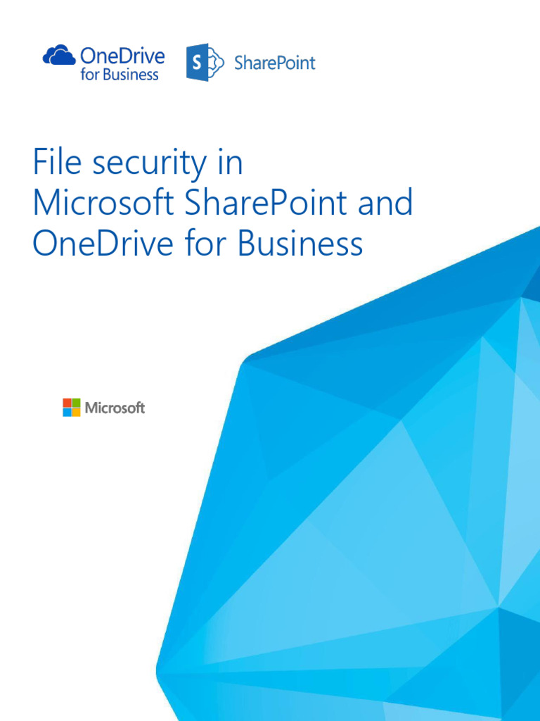 SharePoint and OneDrive File Security Guide | PDF | Share Point ...