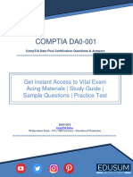 CompTIA DA0 001 Exam Questions and Answers PDF
