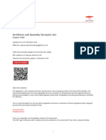 Architects and Quantity Surveyors Act