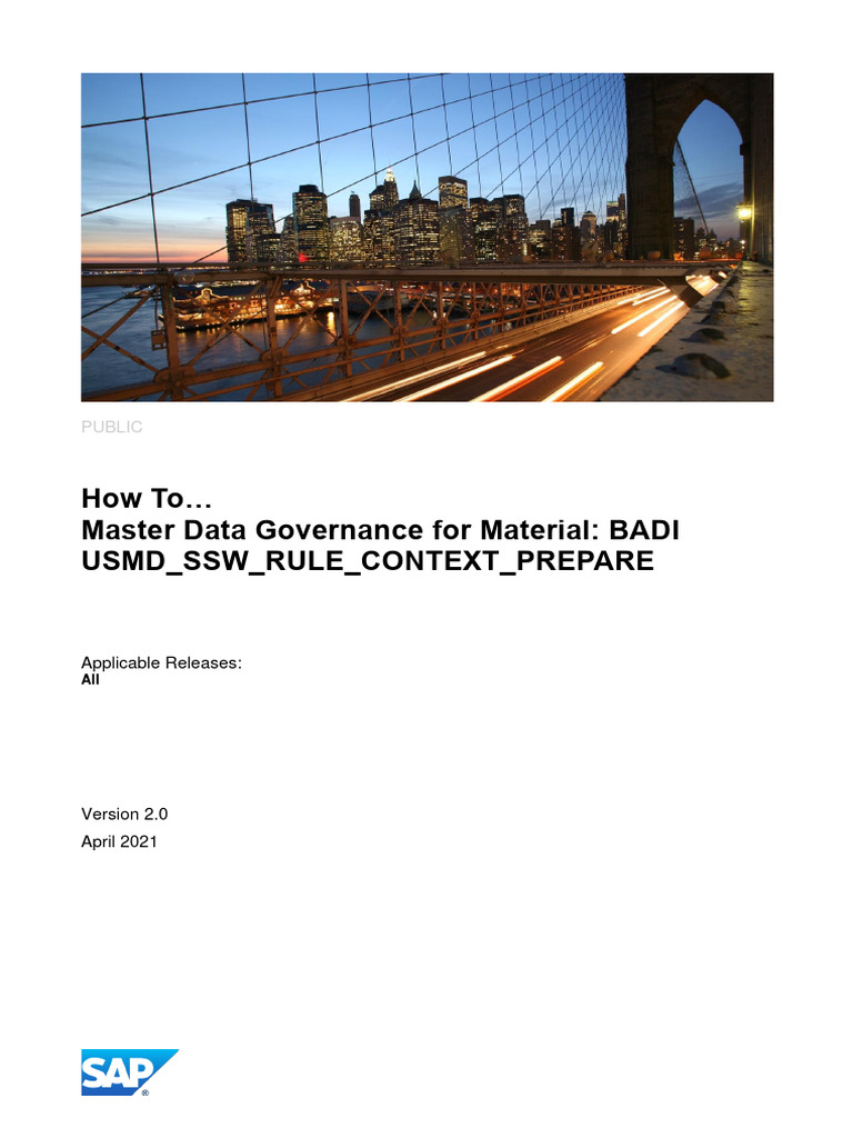 BADI Implementation in SAP MDG-M | PDF | Computing | Systems Engineering