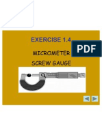 Assesment On Micrometer Screw Gauge